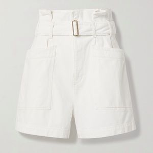 AGOLDE WHITE HIGH WAISTED CELIA SHORTS, NEVER WORN, SIZE 26